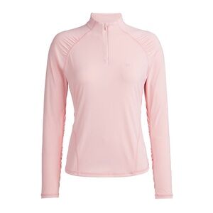 G/FORE Womens Silky Tech Nylon Ruched Quarter Zip Golf Pullover - Large